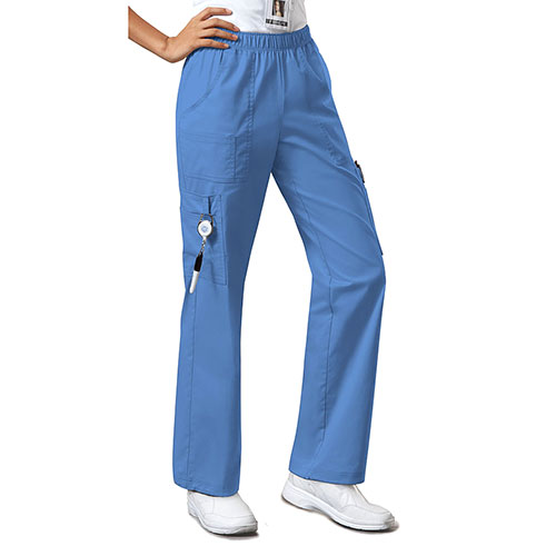 Womens Cherokee Core Stretch Elastic Waist Pants - Ciel