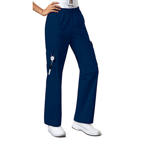 Plus Size Cherokee Work Wear Elastic Waist Pants - Navy