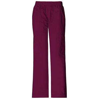 Womens Cherokee Core Stretch Elastic Waist Pants - Wine