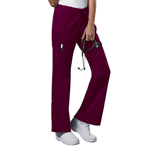 Womens Cherokee Core Stretch Drawstring Pants - Wine