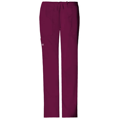 Womens Cherokee Core Stretch Drawstring Pants - Wine