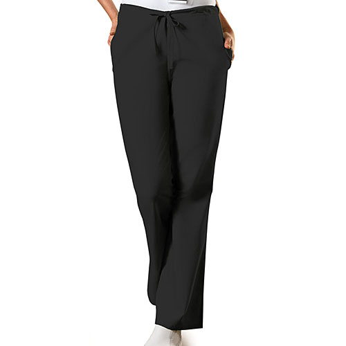 Plus Size Cherokee Work Wear Flare Pants - Black