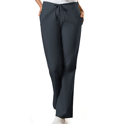 Womens Cherokee Work Wear Flare Pants - Pewter