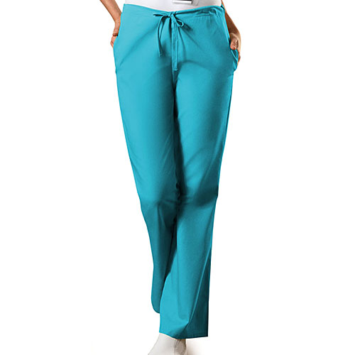 Plus Size Cherokee Work Wear Flare Pants - Turquoise