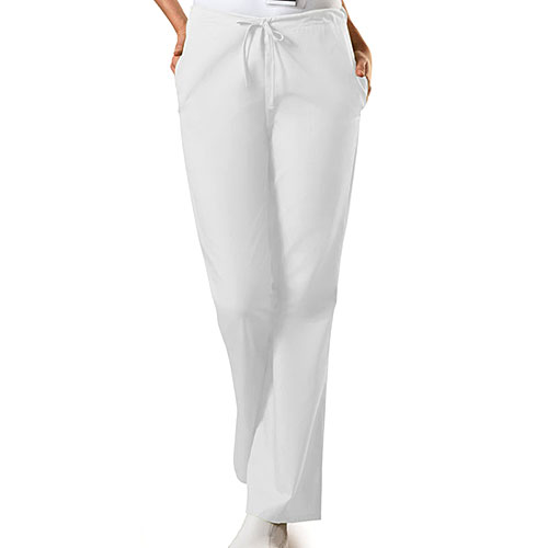 Petite Cherokee Work Wear Flare Pants - White