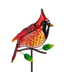 Evergreen Cardinal Solar Garden Stake alternate view