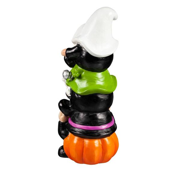 Evergreen Stacked Halloween Gnome Trio Statue alternate view