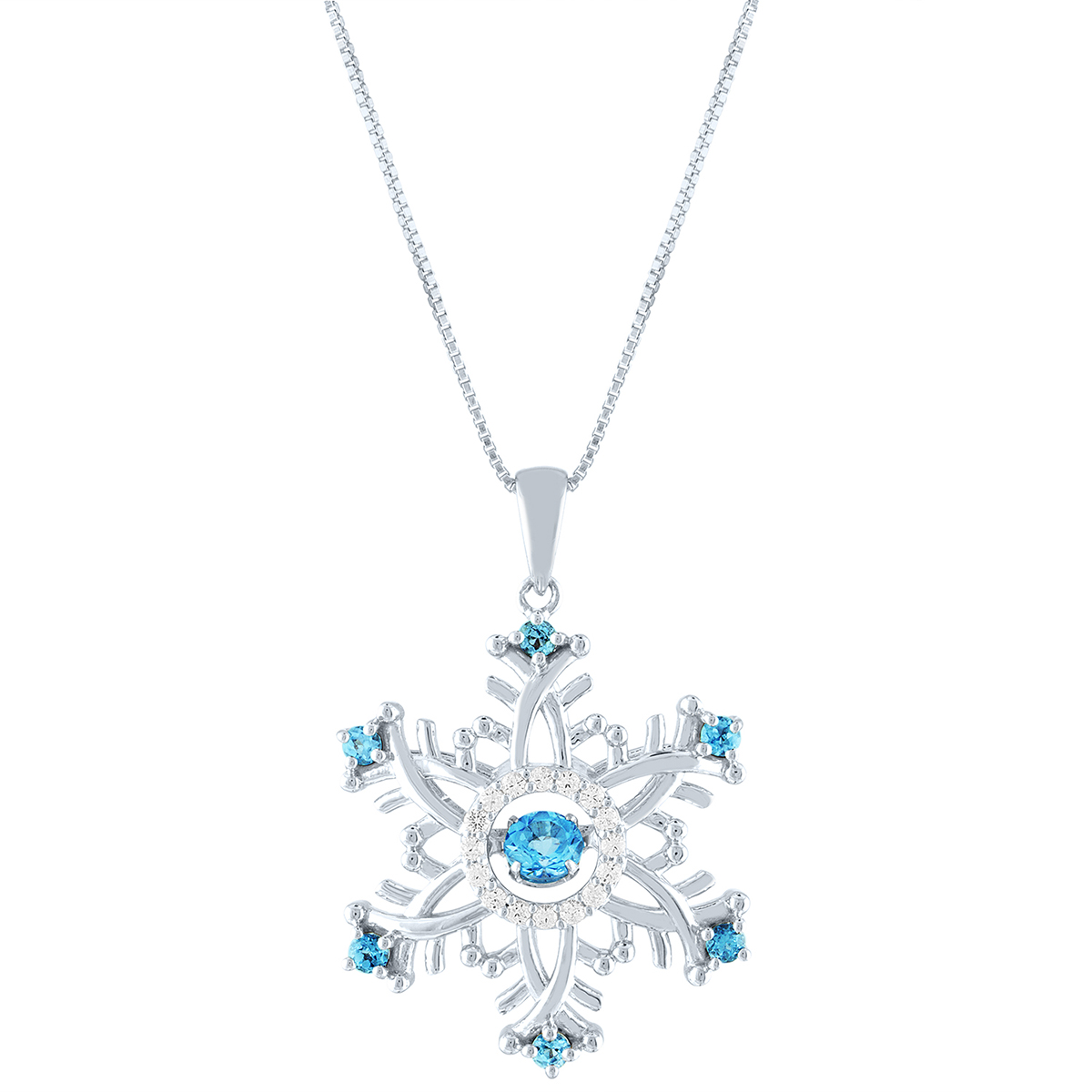 Gemstone Classics(tm) Sterling Silver Snowflake Pendant
