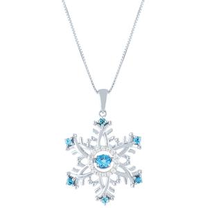 Gemstone Classics(tm) Sterling Silver Snowflake Pendant