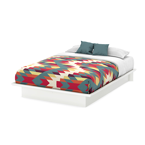 South Shore Step One Full 54in. Platform Bed-White