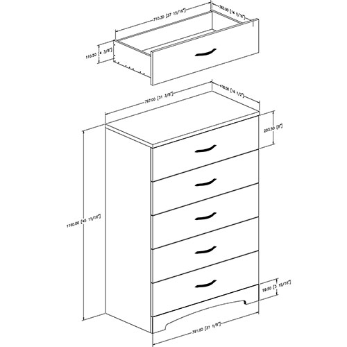 South Shore Step One 5-Drawer Chest