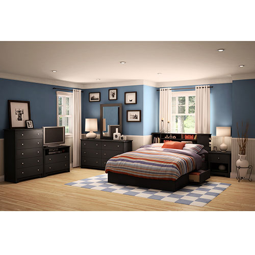 South Shore Vito 6-Drawer Double Dresser - Black