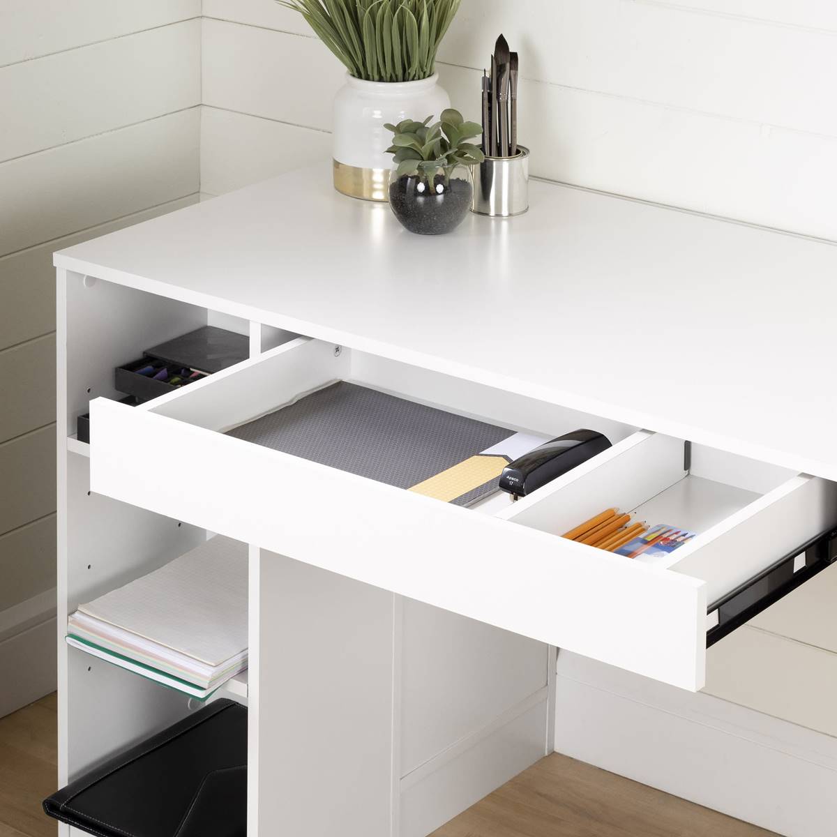 South Shore Crea Pure White Craft Table