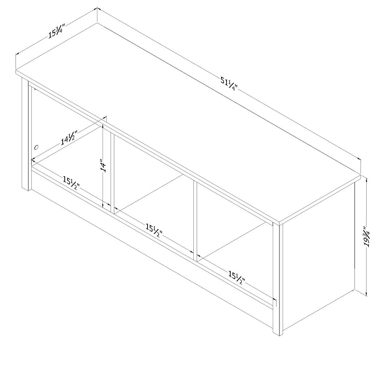 South Shore Fernley Farmhouse Style Bench