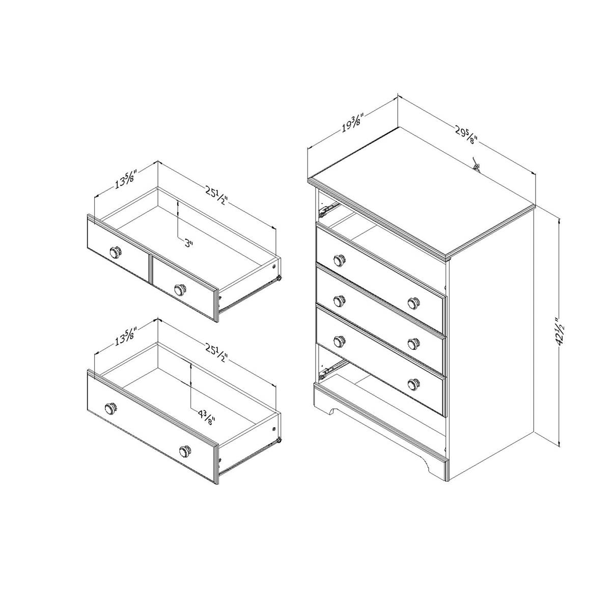 South Shore Summer Breeze Blueberry 5-Drawer Chest