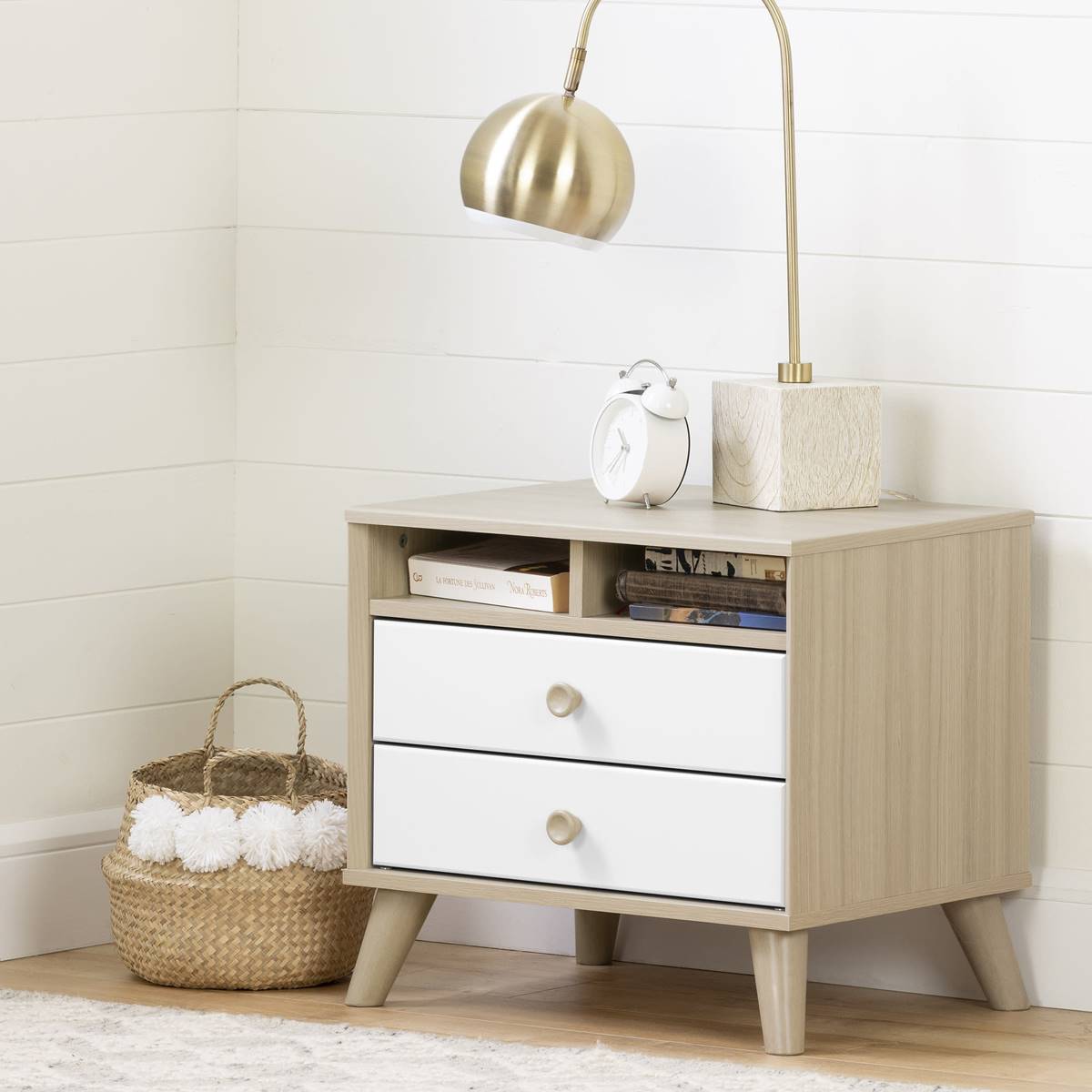 South Shore Yodi 2-Drawer Nightstand