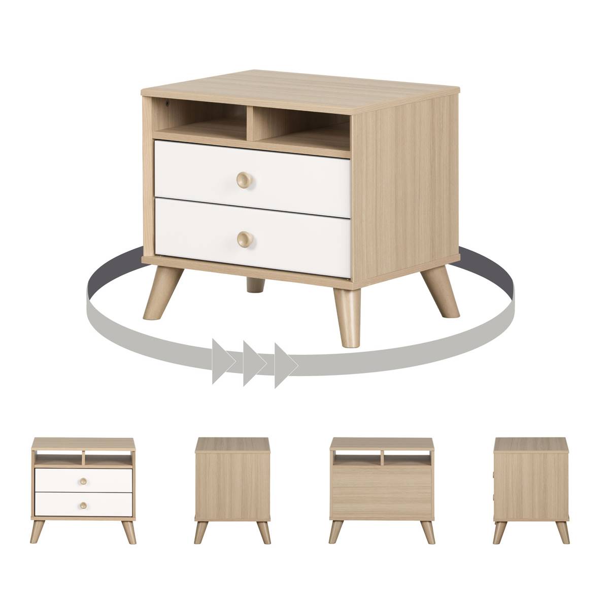 South Shore Yodi 2-Drawer Nightstand