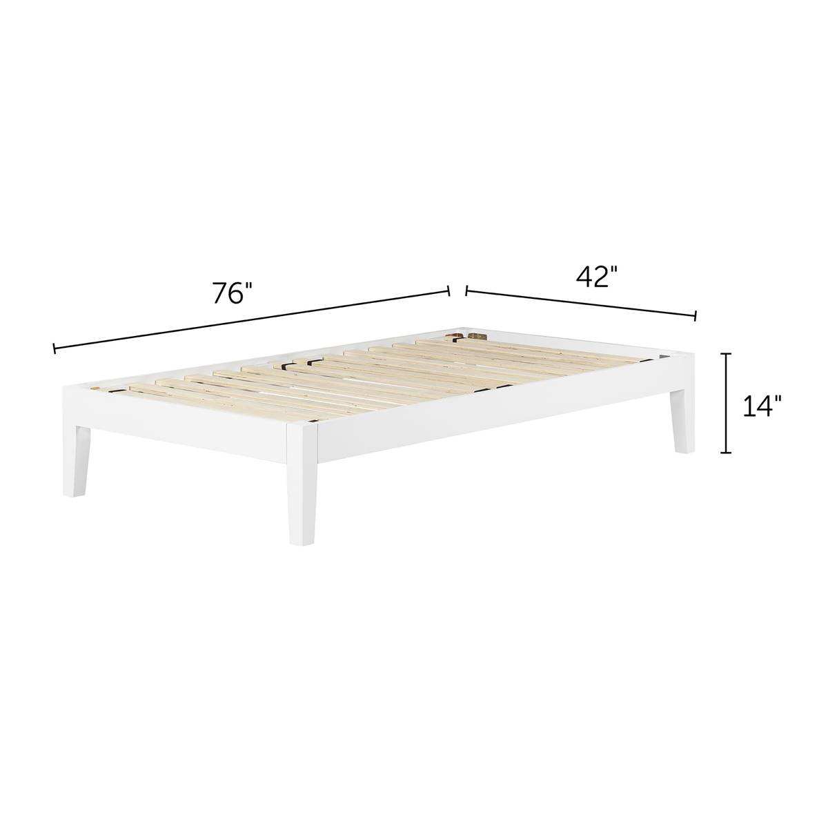 South Shore Vito White Twin Platform Bed