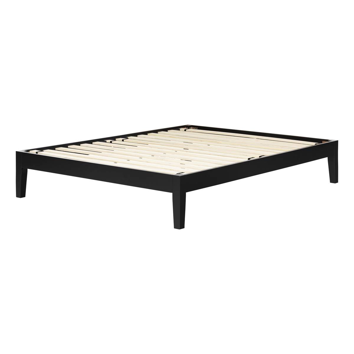 South Shore Vito Queen Black Platform Bed Frame