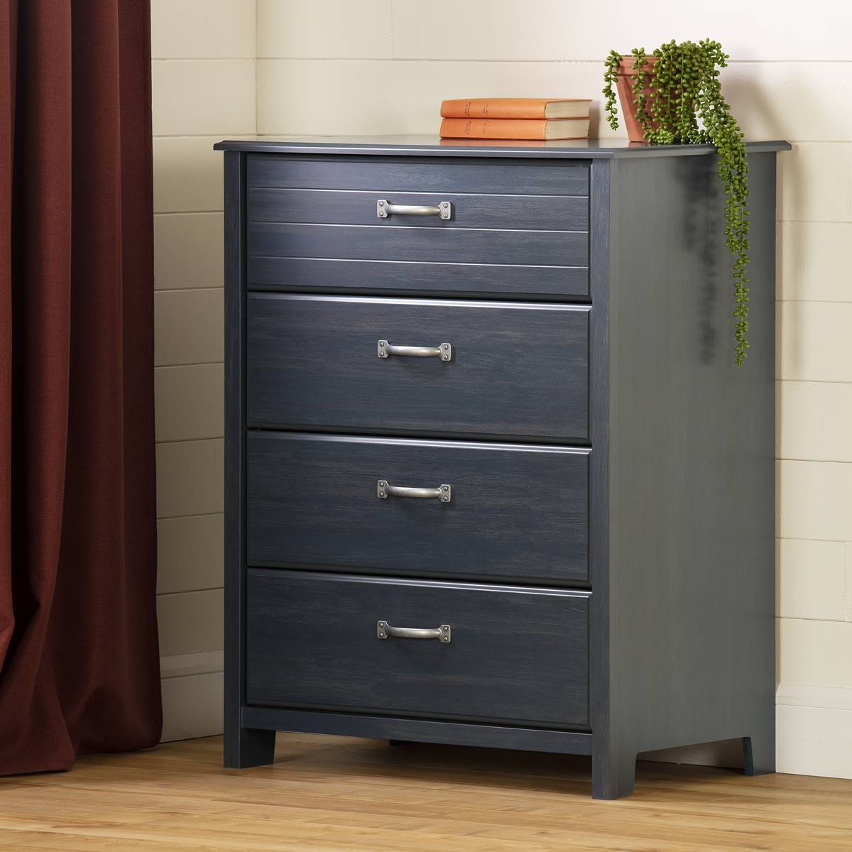 South Shore Asten Blueberry 4-Drawer Chest