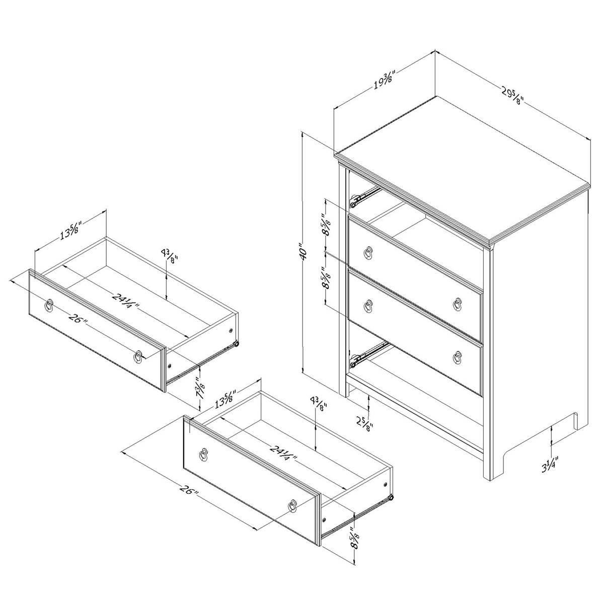 South Shore Cotton Candy 4-Drawer Chest