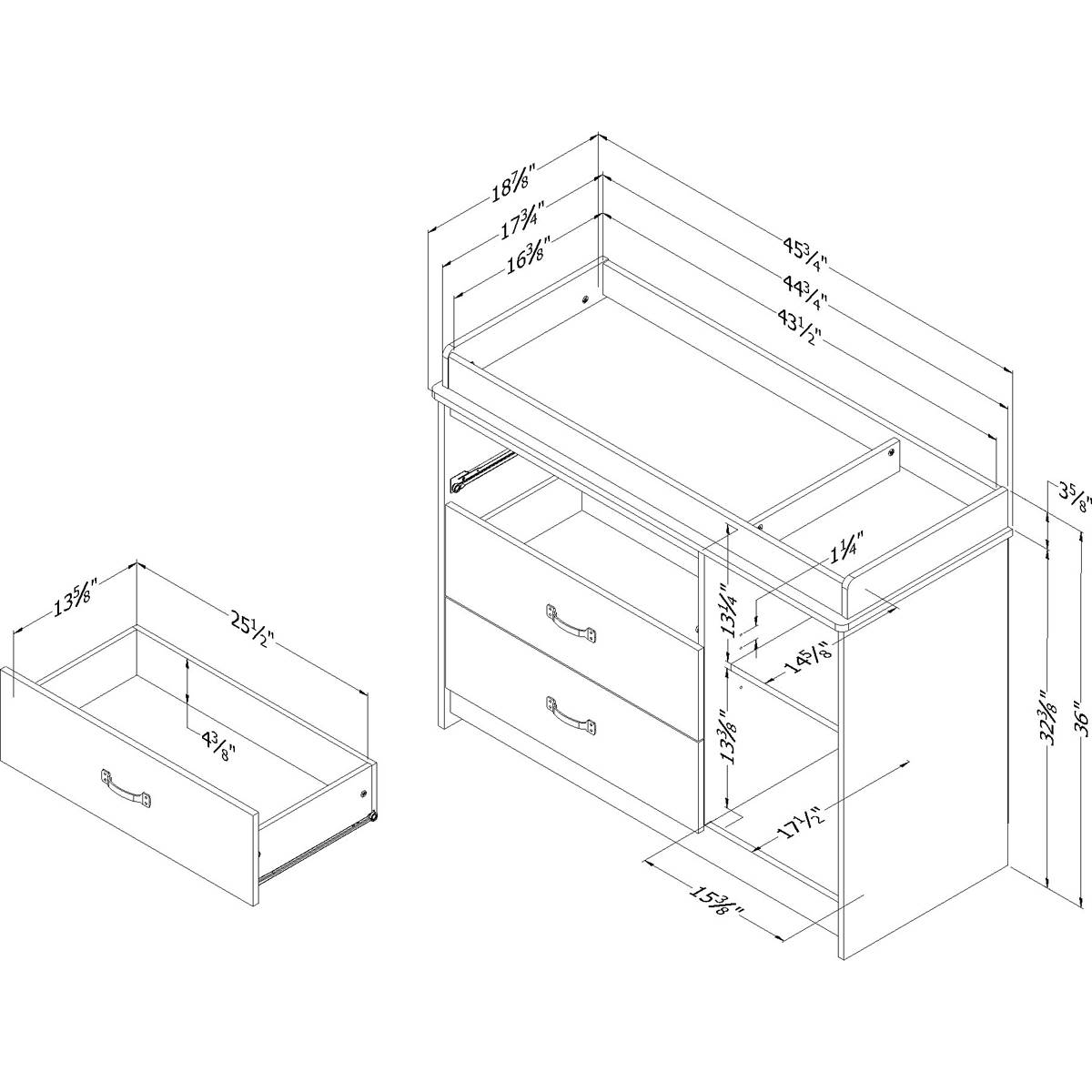 South Shore Tassio Changing Table