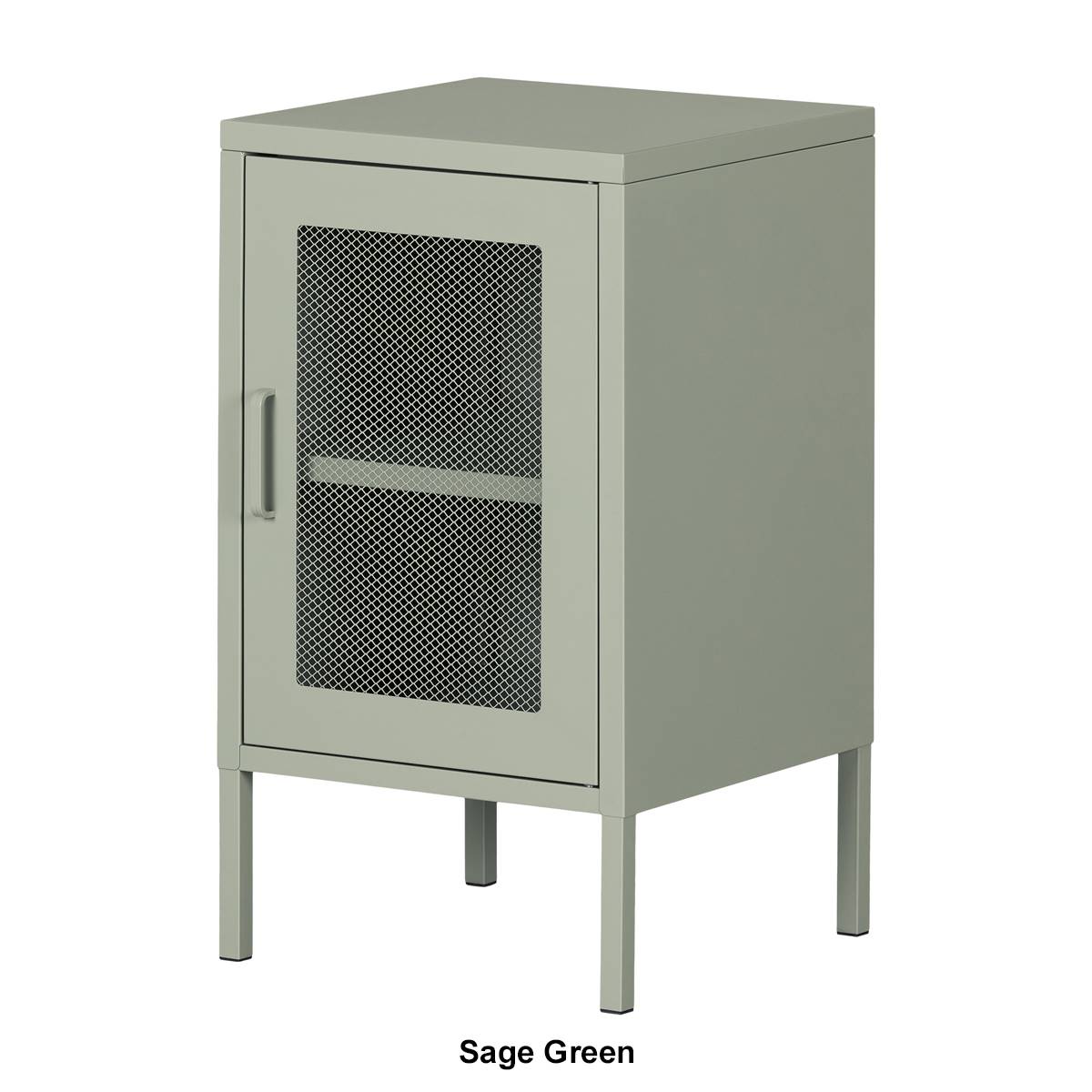 South Shore Kodali Metal Mesh 1-Door Nightstand