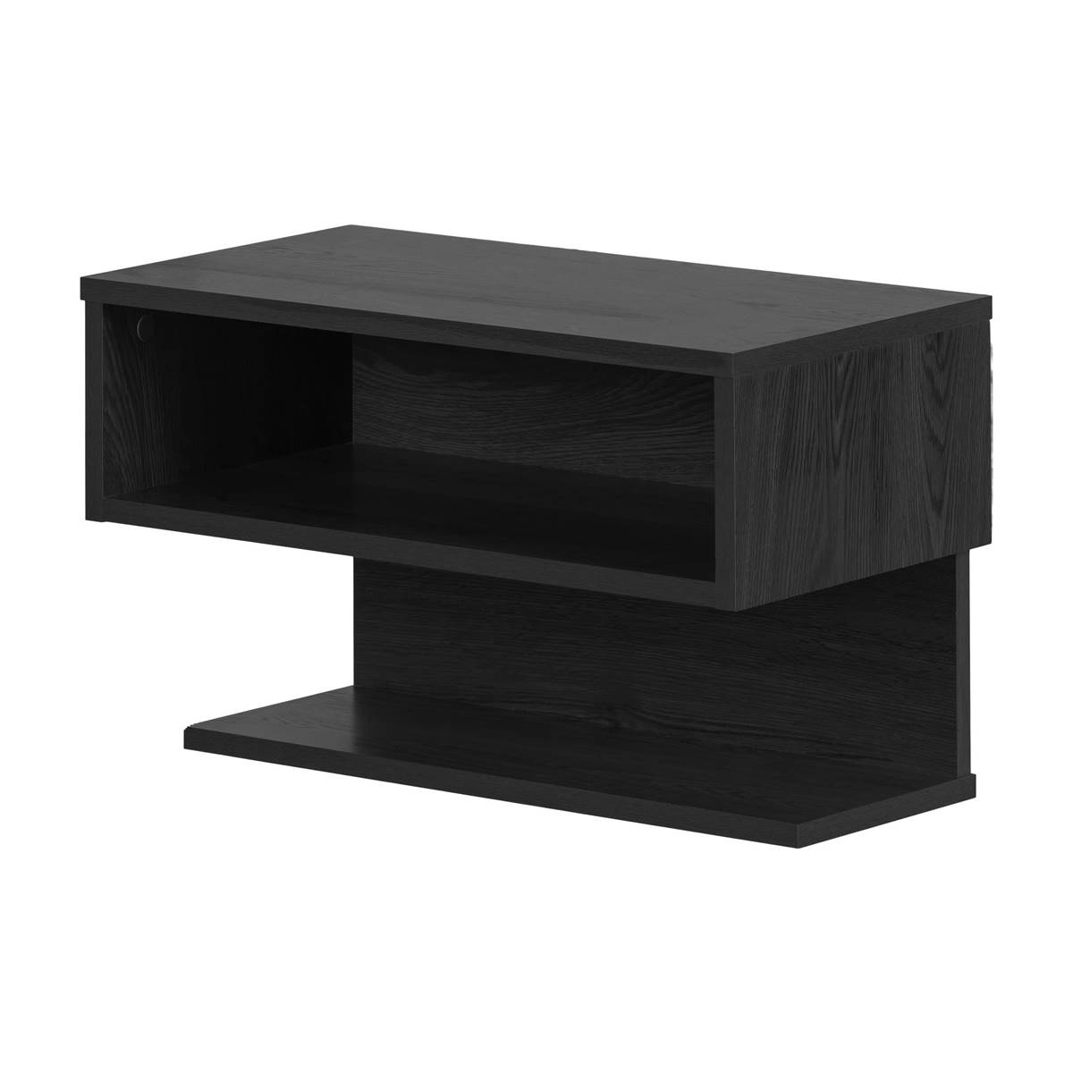 South Shore Fusion Gray Oak Floating Nightstand