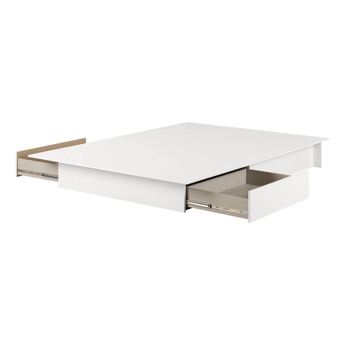South Shore Fusion Pure White Full/Queen 2-Drawer Platform Bed