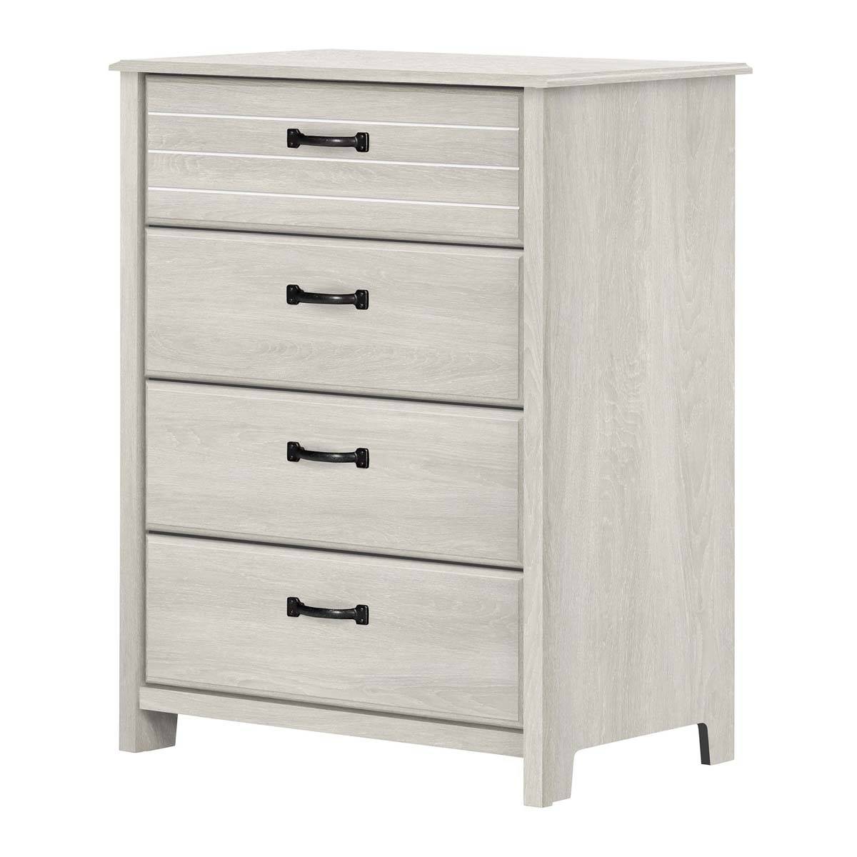 South Shore Ulysses Winter Oak 4-Drawer Chest