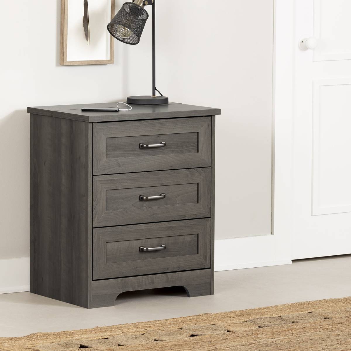 South Shore Harma 3-Drawer End Table