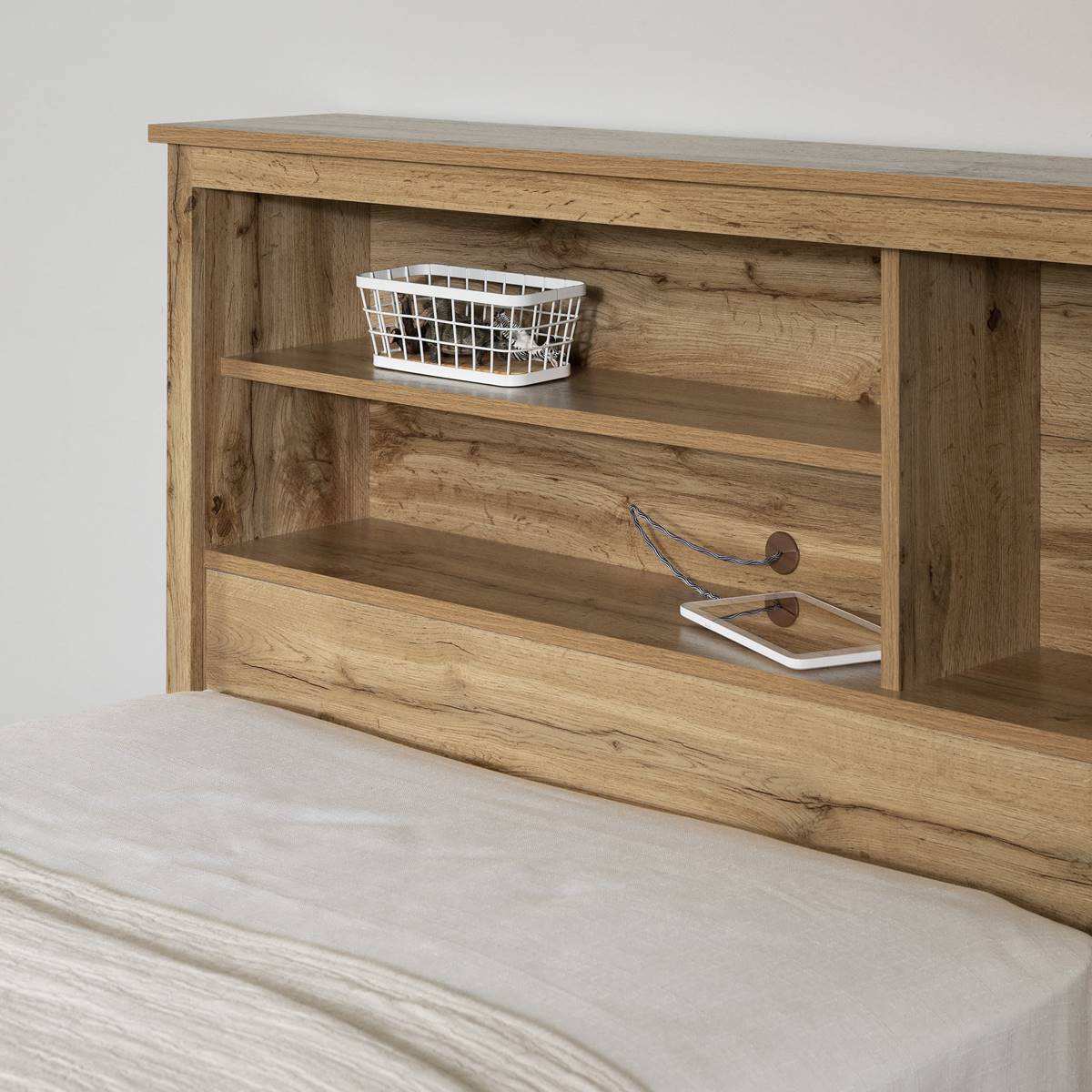 South Shore Tassio Nordik Oak Twin Headboard