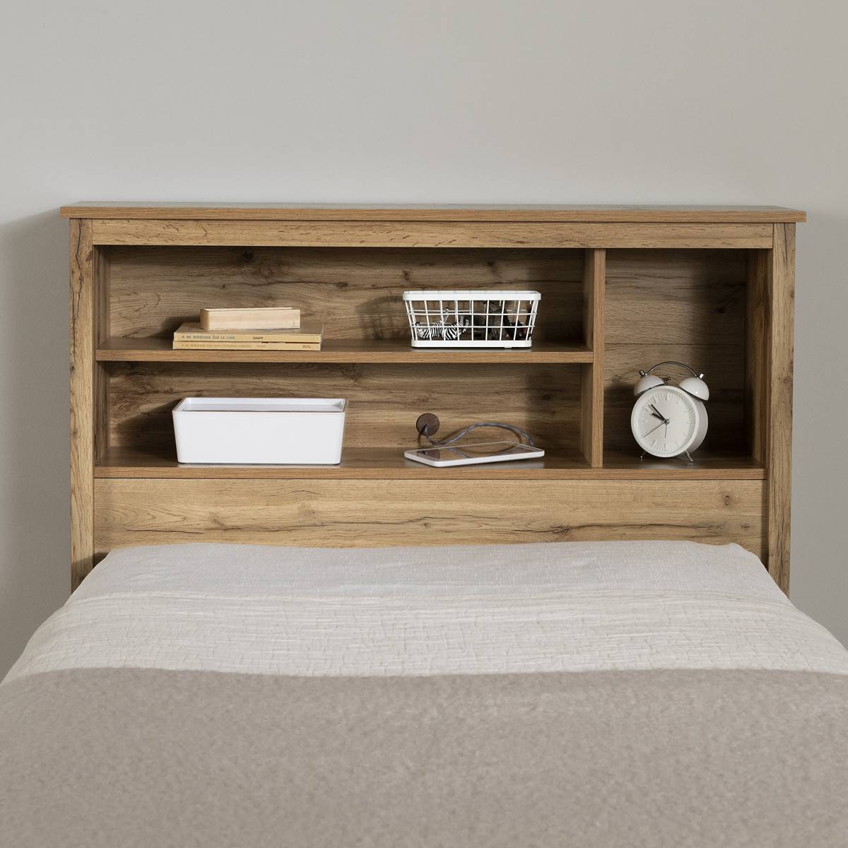 South Shore Tassio Nordik Oak Twin Headboard