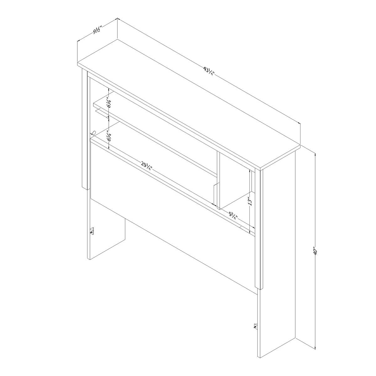 South Shore Tassio Nordik Oak Twin Headboard