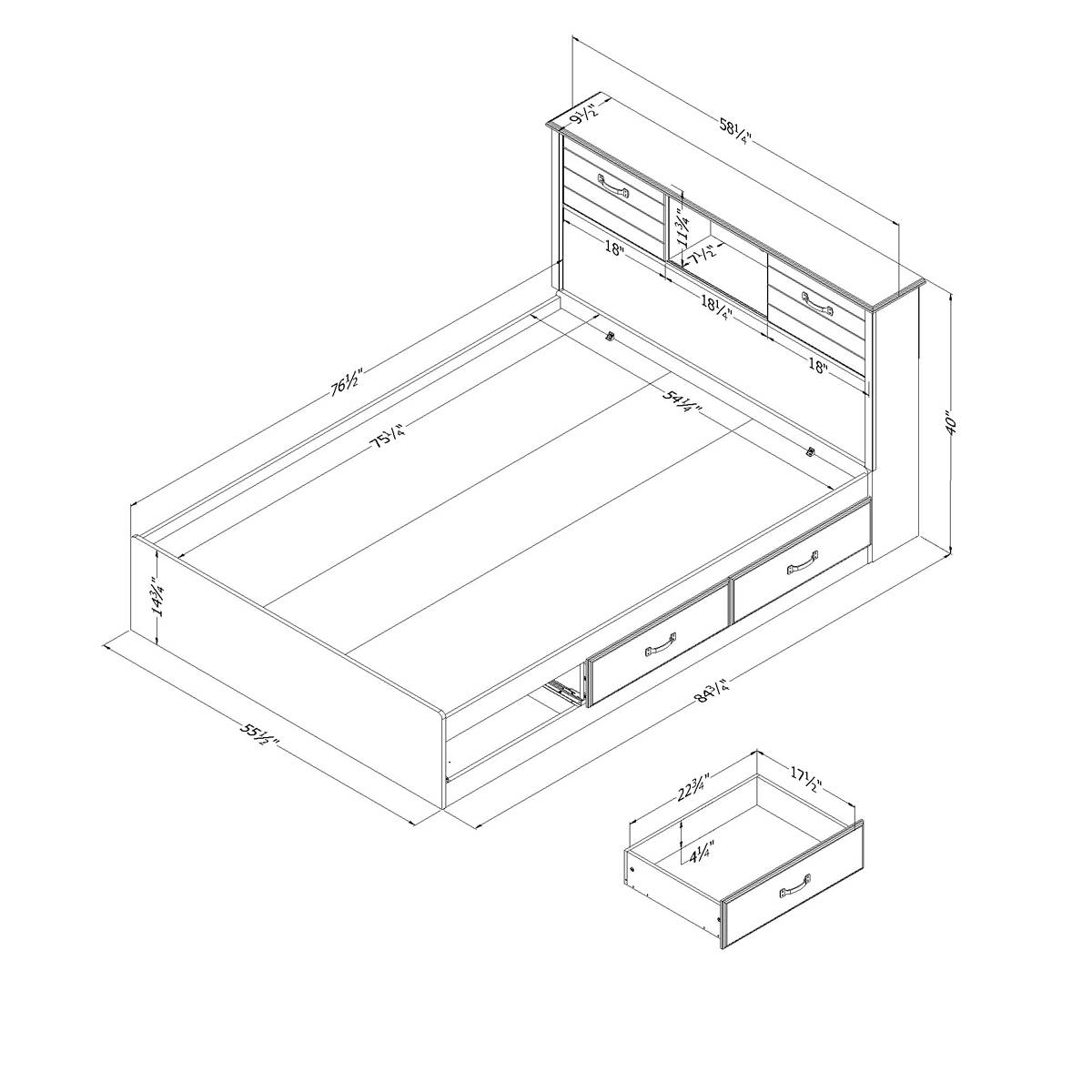 South Shore Ulysses Full Bed And Headboard Set