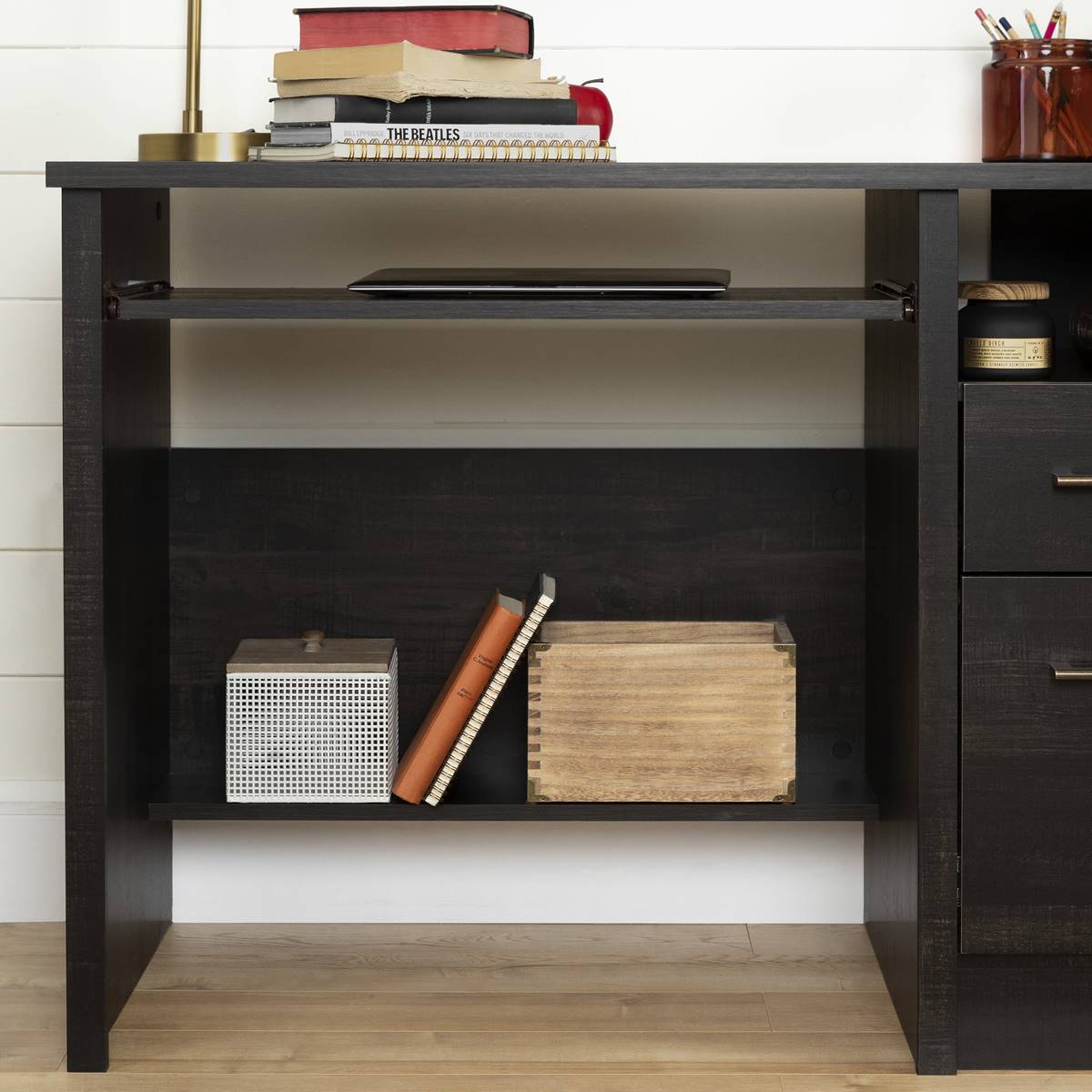 South Shore Gravity Rubbed Black Desk