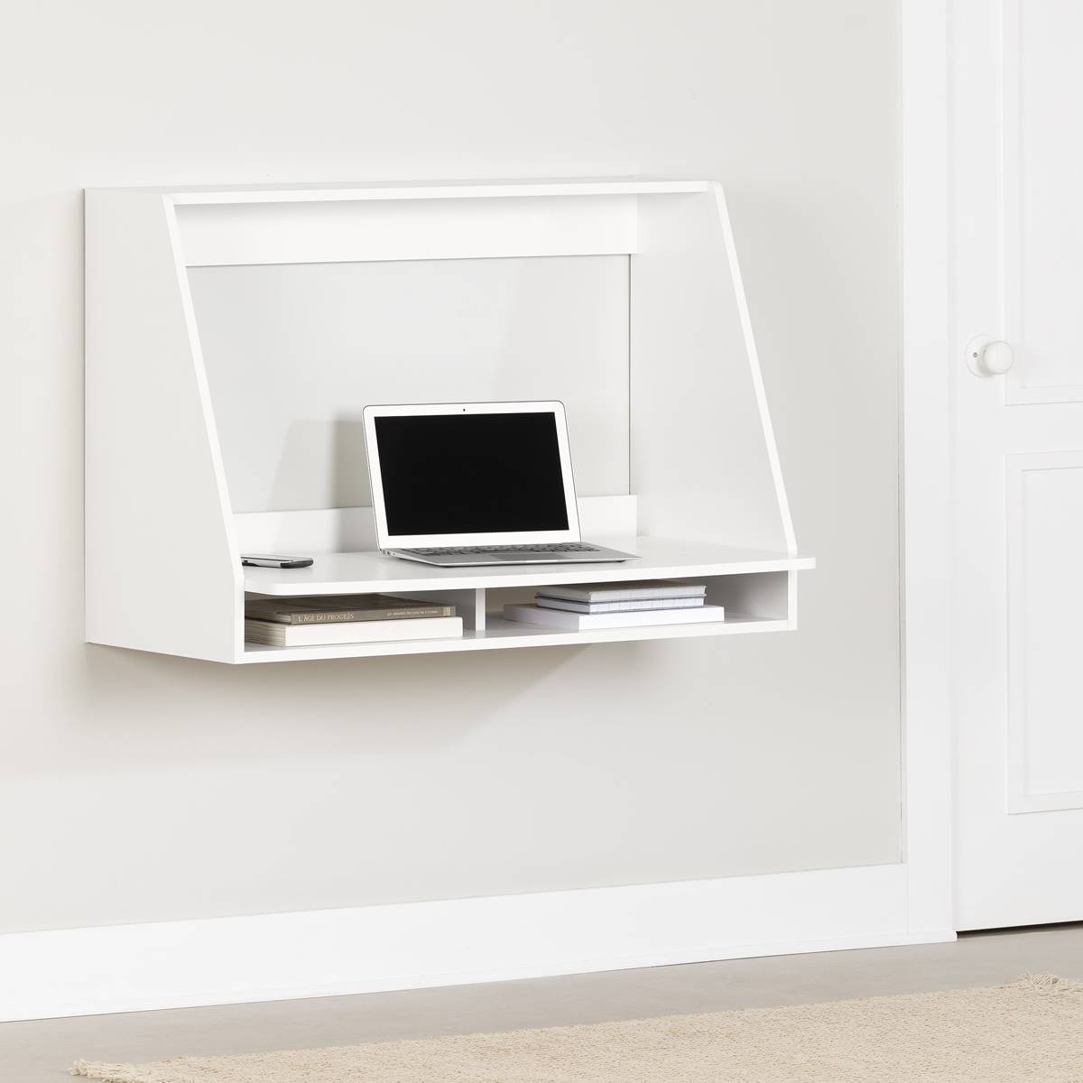 South Shore Interface Pure White Floating Desk