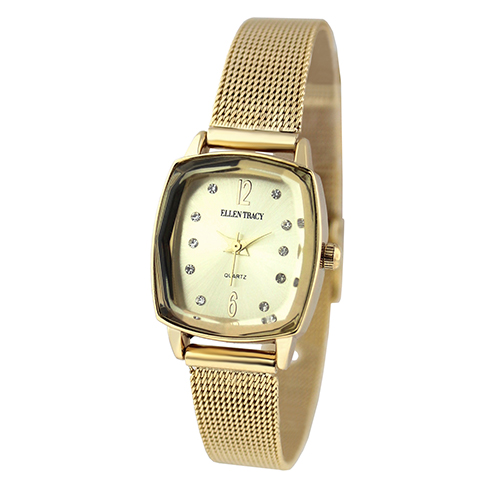 Womens Ellen Tracy Gold-Tone Crystal Watch - ET5188GD