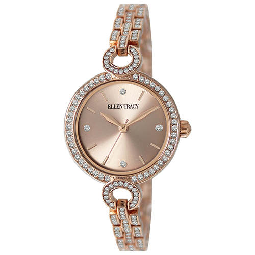 Womens Ellen Tracy Rose Gold-Tone & Crystal Watch - ET5359RG