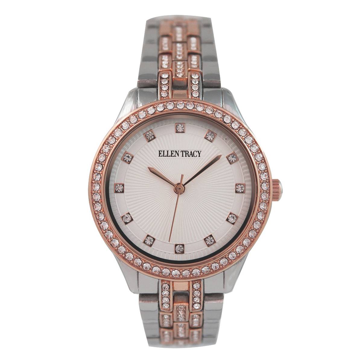 Womens Ellen Tracy Two-Tone Rose Gold Bracelet Watch - ET5361TTR