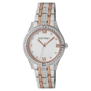 Womens Ellen Tracy Two-Tone Rose Crystal Accent Watch - ET5368TTR