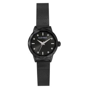 Womens Ellen Tracy Faceted Bezel Glass Mini Mesh Watch - ET5394GU