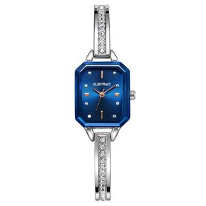 Womens Ellen Tracy Silver-Tone Faceted Bezel Watch - ET5445SL