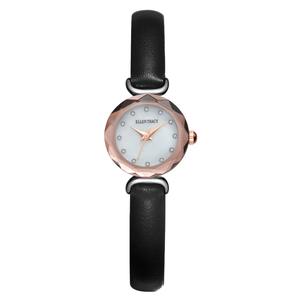 Womens Ellen Tracy Rose Faceted Bezel Mini Strap Watch-ET5453SLR