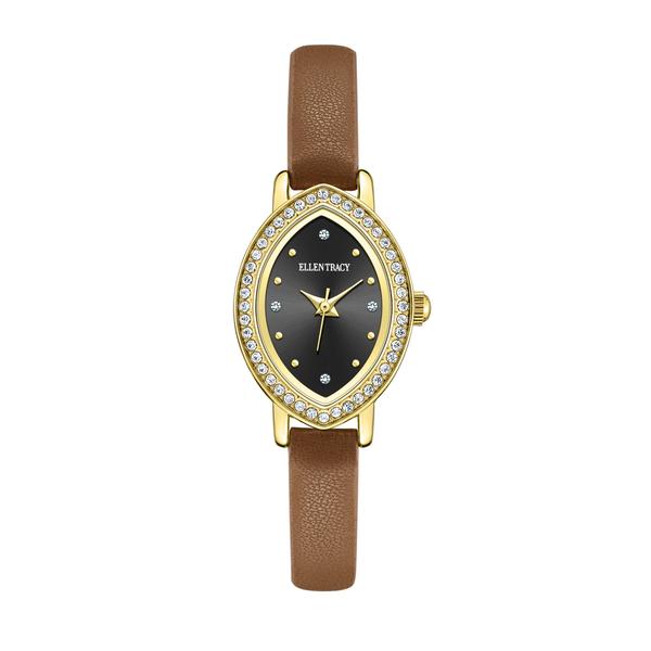 Womens Ellen Tracy Marquis Crystal Strap Watch - ET5454GD