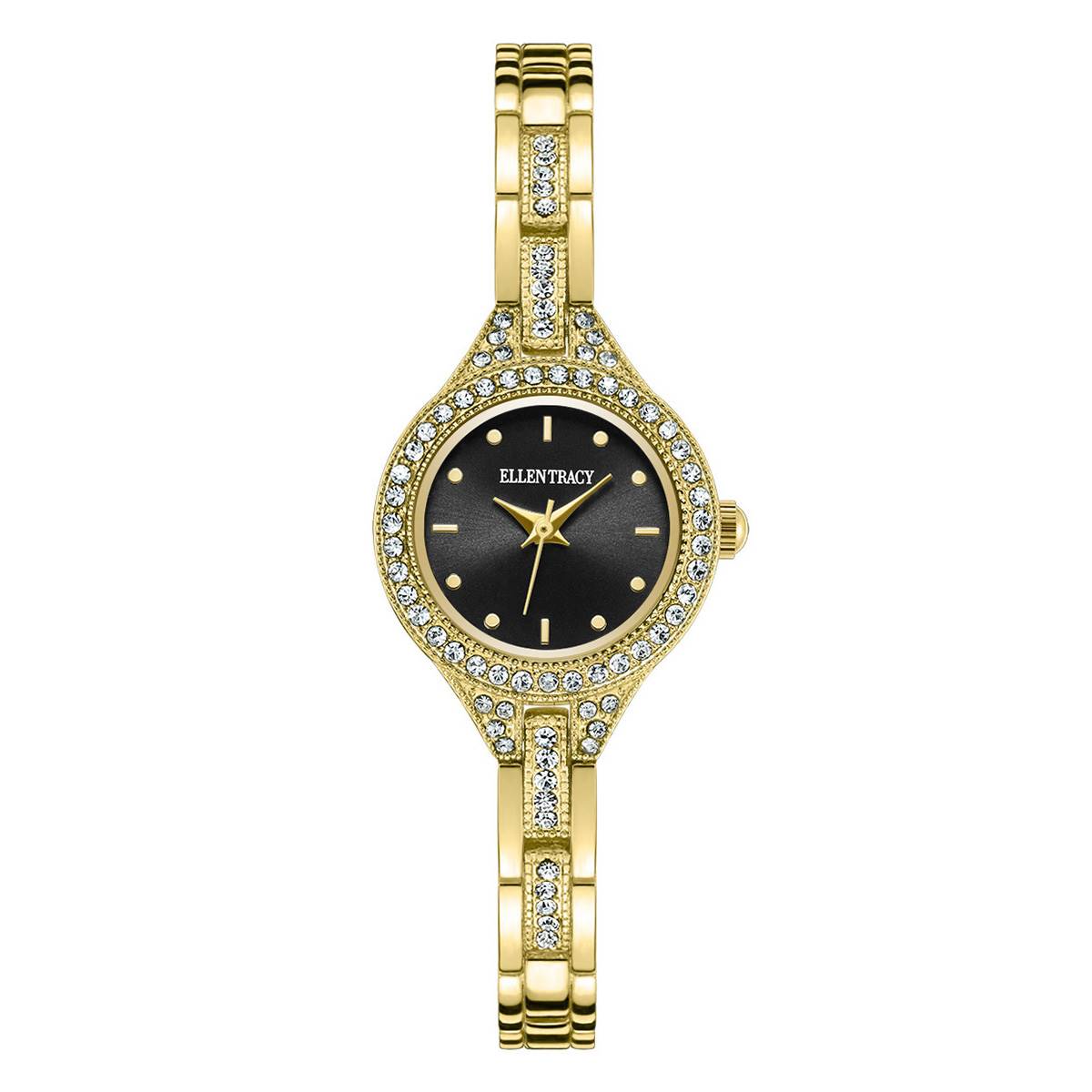 Womens Ellen Tracy Milgrain Mini Bracelet Watch - ET5459GD