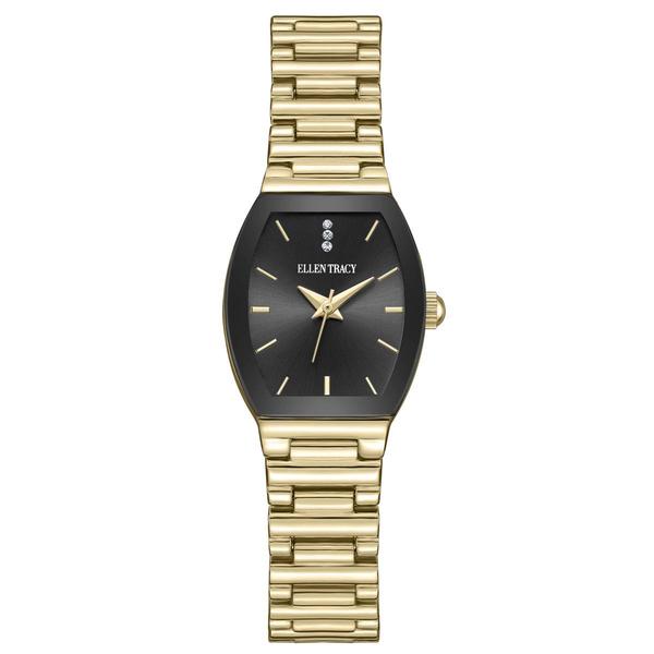 Womens Ellen Tracy Gold-Tone Tonneau Bracelet Watch - ET5464GD