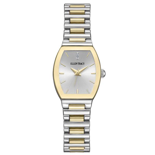 Womens Ellen Tracy Two-Tone Tonneau Bracelet Watch - ET5464TTG
