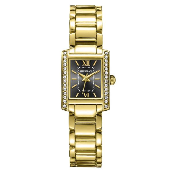 Womens Ellen Tracy Crystal Rectangular Bracelet Watch - ET5465GD