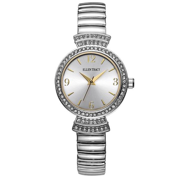 Womens Ellen Tracy Silver-Tone Crystal Watch - ET5466SL